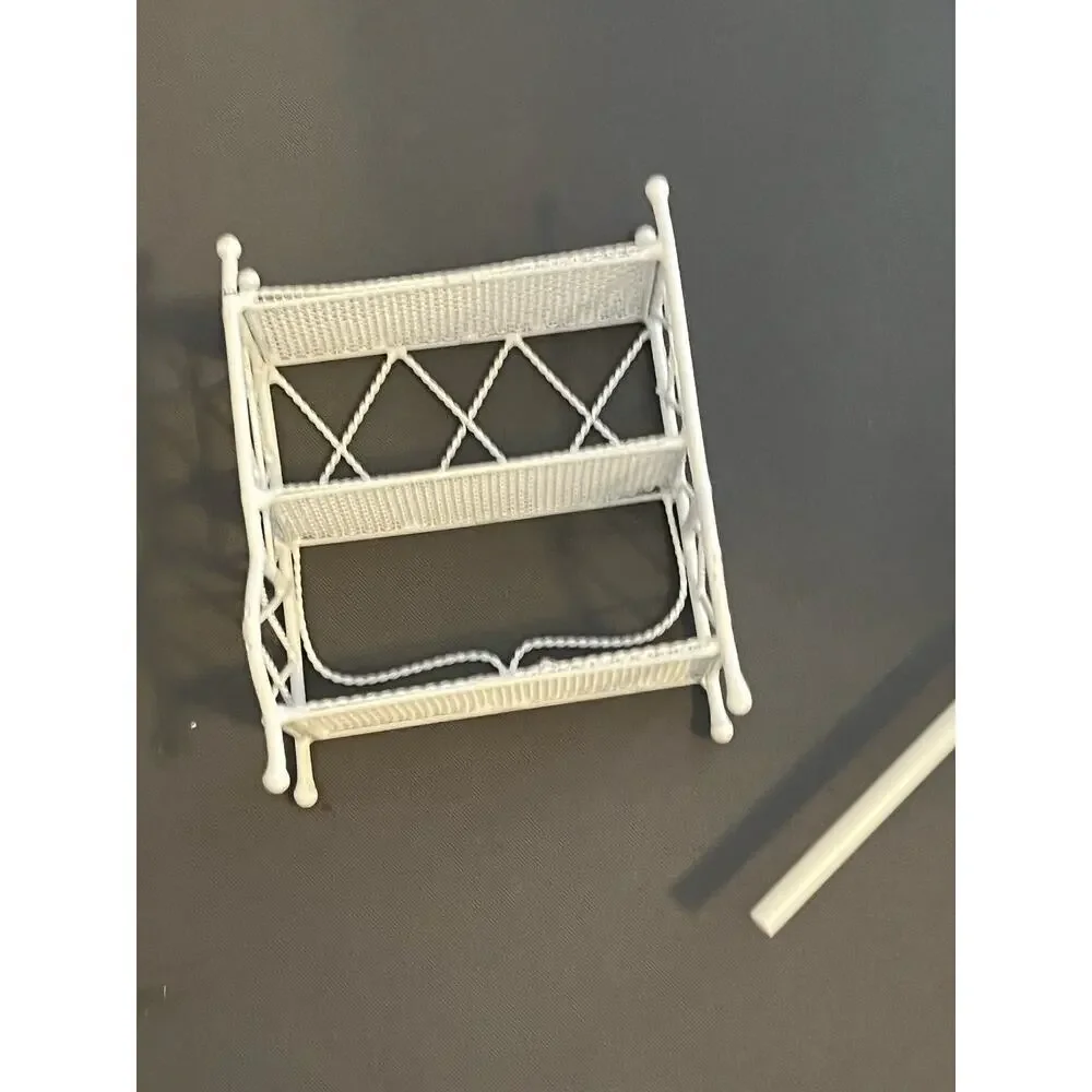 Vintage Doll House Furniture Bathroom Set Tub‎ Sink Toilet Shelf